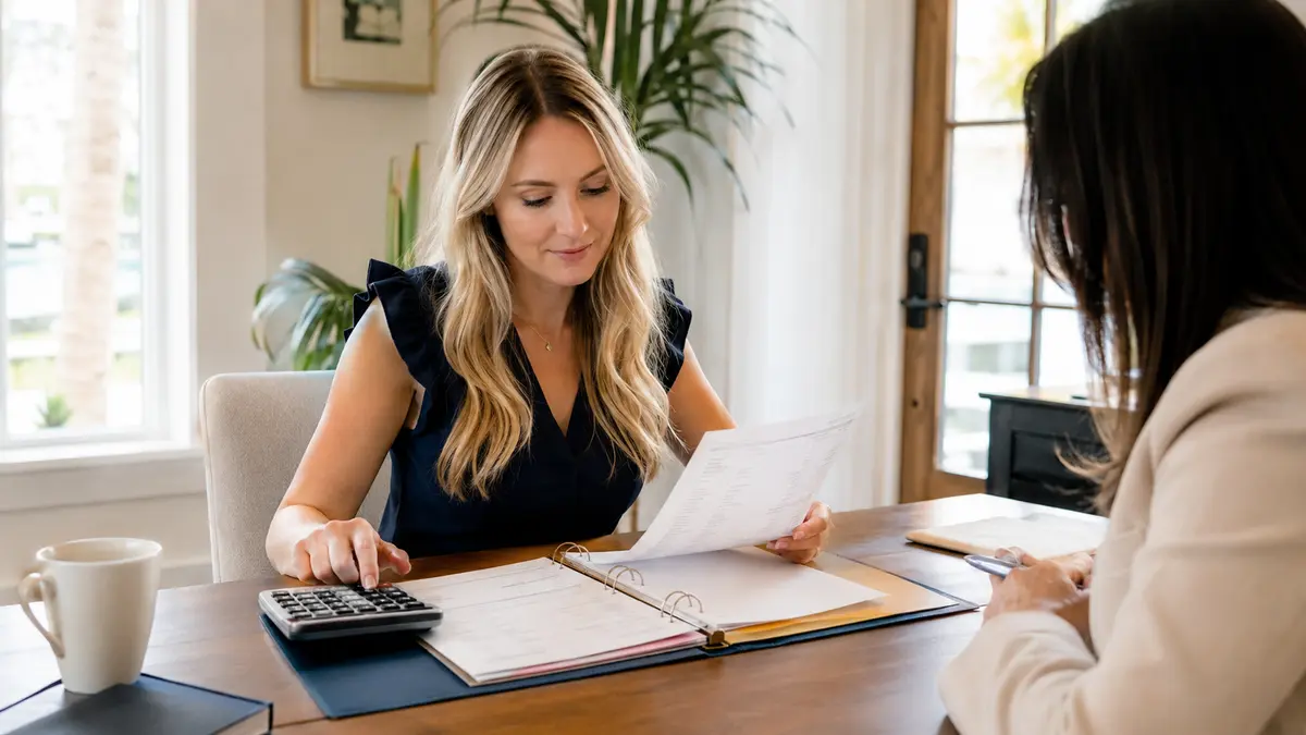 Jacksonville home buyer reviewing estimated closing costs and cash to close with a real estate professional