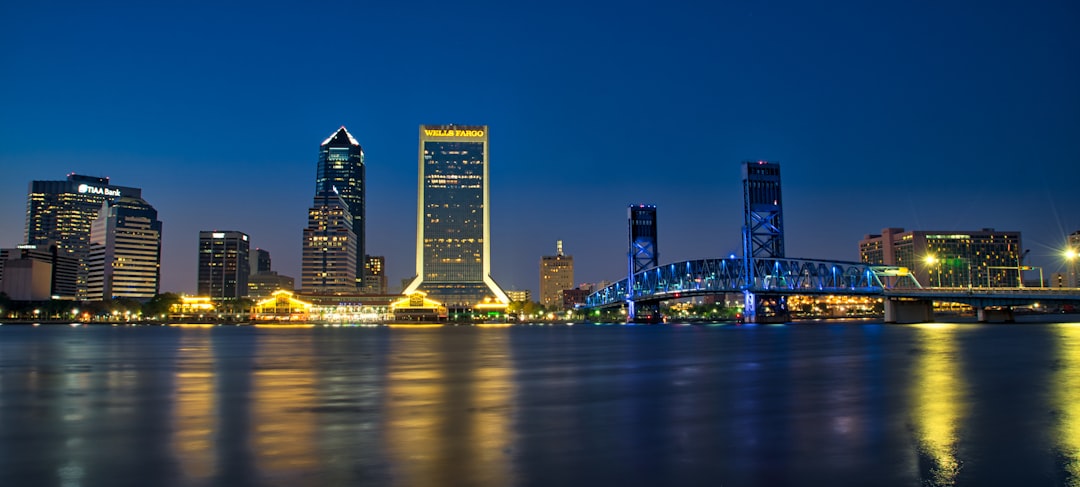 Jacksonville skyline across the St. Johns River in Northeast Florida